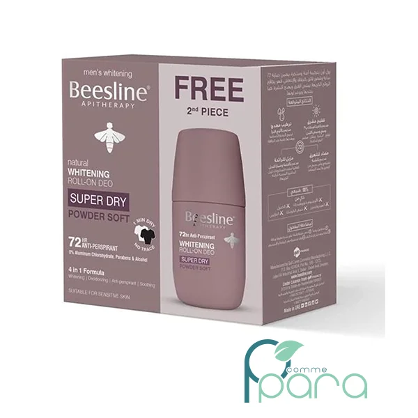 pcommepara BEESLINE Déodorant Roll-On Éclaircissant Super Dry Powder Soft 2x 50 ml pcommepara-BEESLINE-Deodorant-Roll-On-Eclaircissant-Super-Dry-Powder-Soft-2x-50-ml