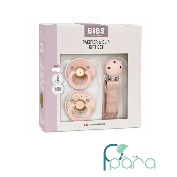 pcommepara BIBS Coffret 2 Sucettes+Attache Jasmin Blush 6 M+ pcommepara-BIBS-Coffret-2-SucettesAttache-Jasmin-Blush-6-M