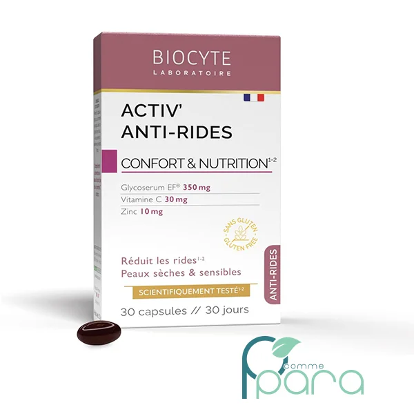 pcommepara Biocyte Activ' Anti-Rides – Glycoserum, Vitamine C & Zinc – Cure 1 Mois pcommepara-Biocyte-Activ-Anti-Rides-–-Glycoserum-Vitamine-C-Zinc-–-Cure-1-Mois.