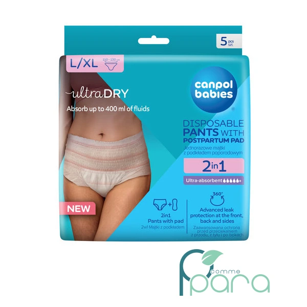 pcommepara CANPOL 5 Culottes Jetables Post Partum L-XL pcommepara-CANPOL-5-Culottes-Jetables-Post-Partum-L-XL.