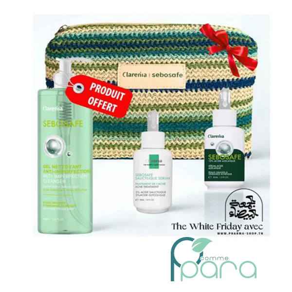 pcommepara CLARENIA Trousse SeboSafe +Gel Nettoyant Offert pcommepara-CLARENIA-Trousse-SeboSafe-Gel-Nettoyant-Offert