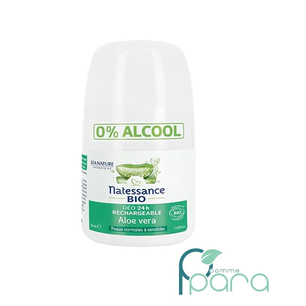 pcommepara Natessance Déodorant 24H Rechargeable Aloe Vera BIO – 50 ml pcommepara-Natessance-Deodorant-24H-Rechargeable-Aloe-Vera-BIO-–-50-ml.