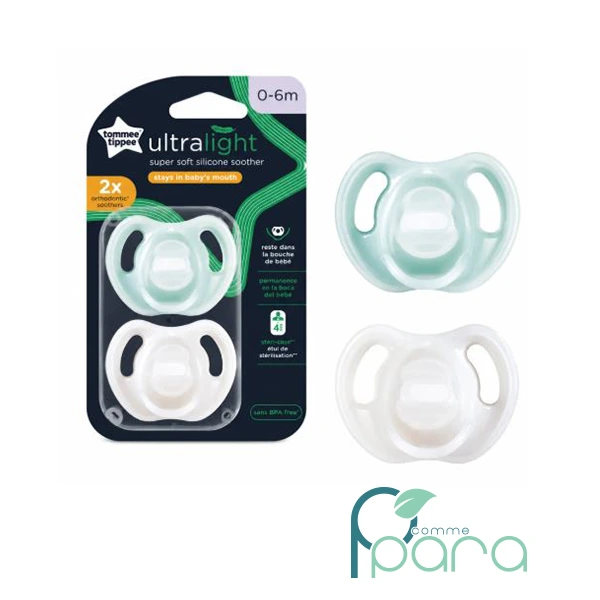 pcommepara TOMMEE TIPPEE 2 Sucettes Ultra Light 0-6 M pcommepara-TOMMEE-TIPPEE-2-Sucettes-Ultra-Light-0-6-MOIS